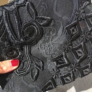 Sale Black French Lace Vintage Evening Bag